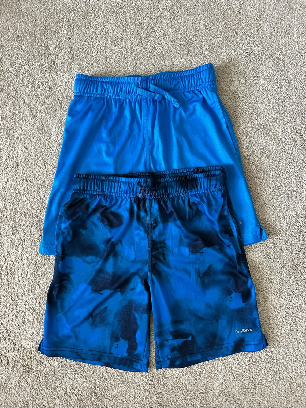 Set of 2 Athletic Works Boys Active Sports Shorts Size Medium 8 Drawstring